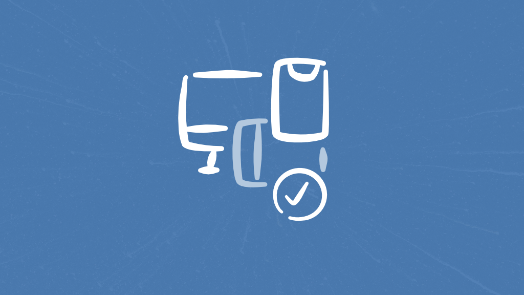 Illustration von Desktop-, Tablet- und Smartphone-Geräten